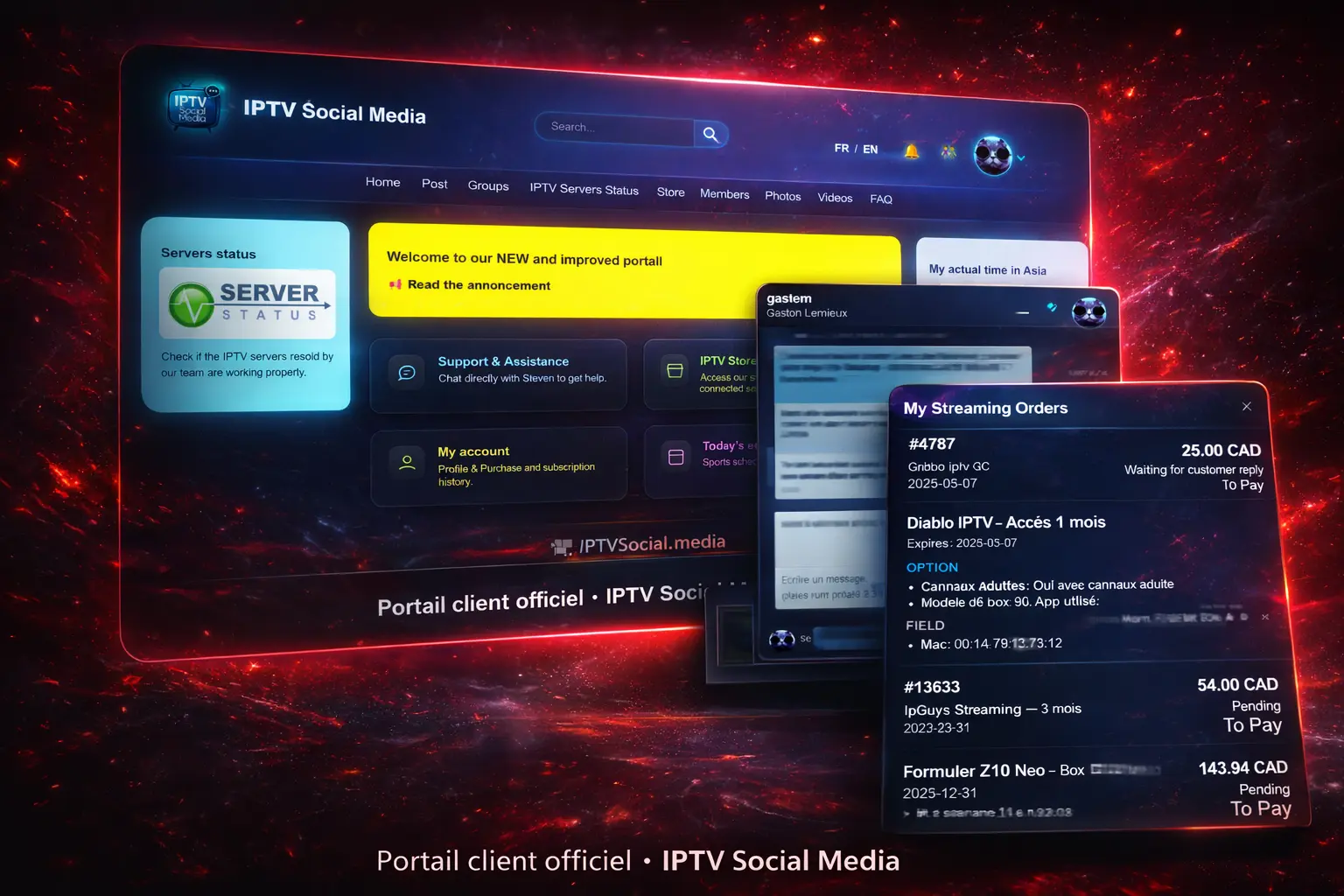 Portail client Diablo IPTV